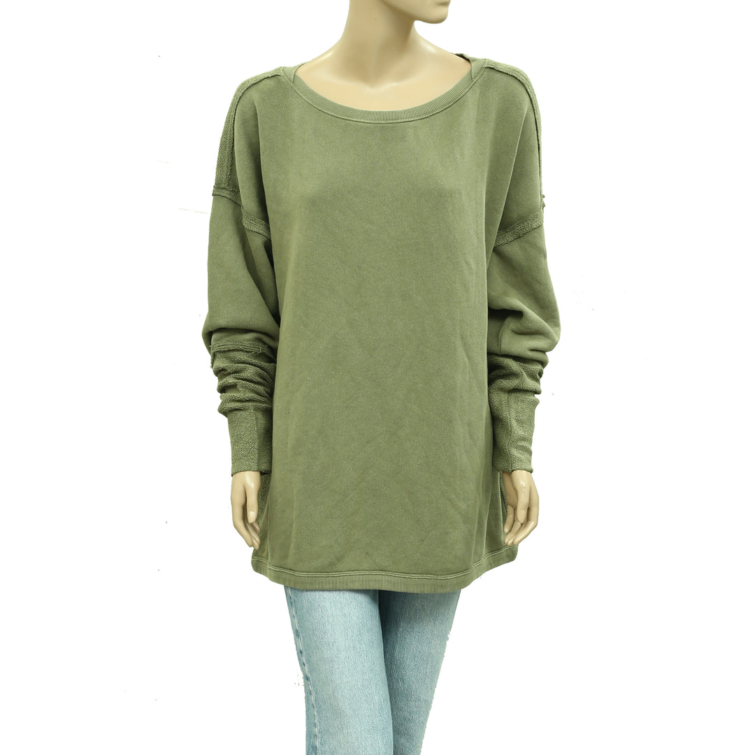 Free People Midnight Drift Pullover Sweatshirt Top