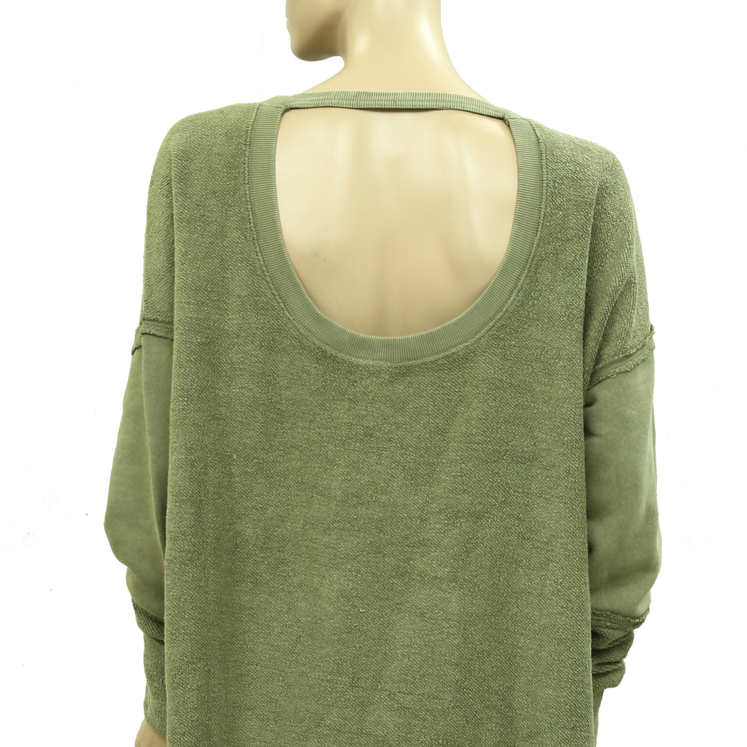 Free People Midnight Drift Pullover Sweatshirt Top