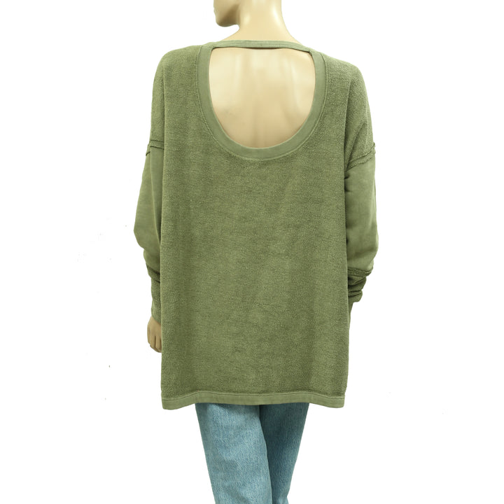 Free People Midnight Drift Pullover Sweatshirt Top