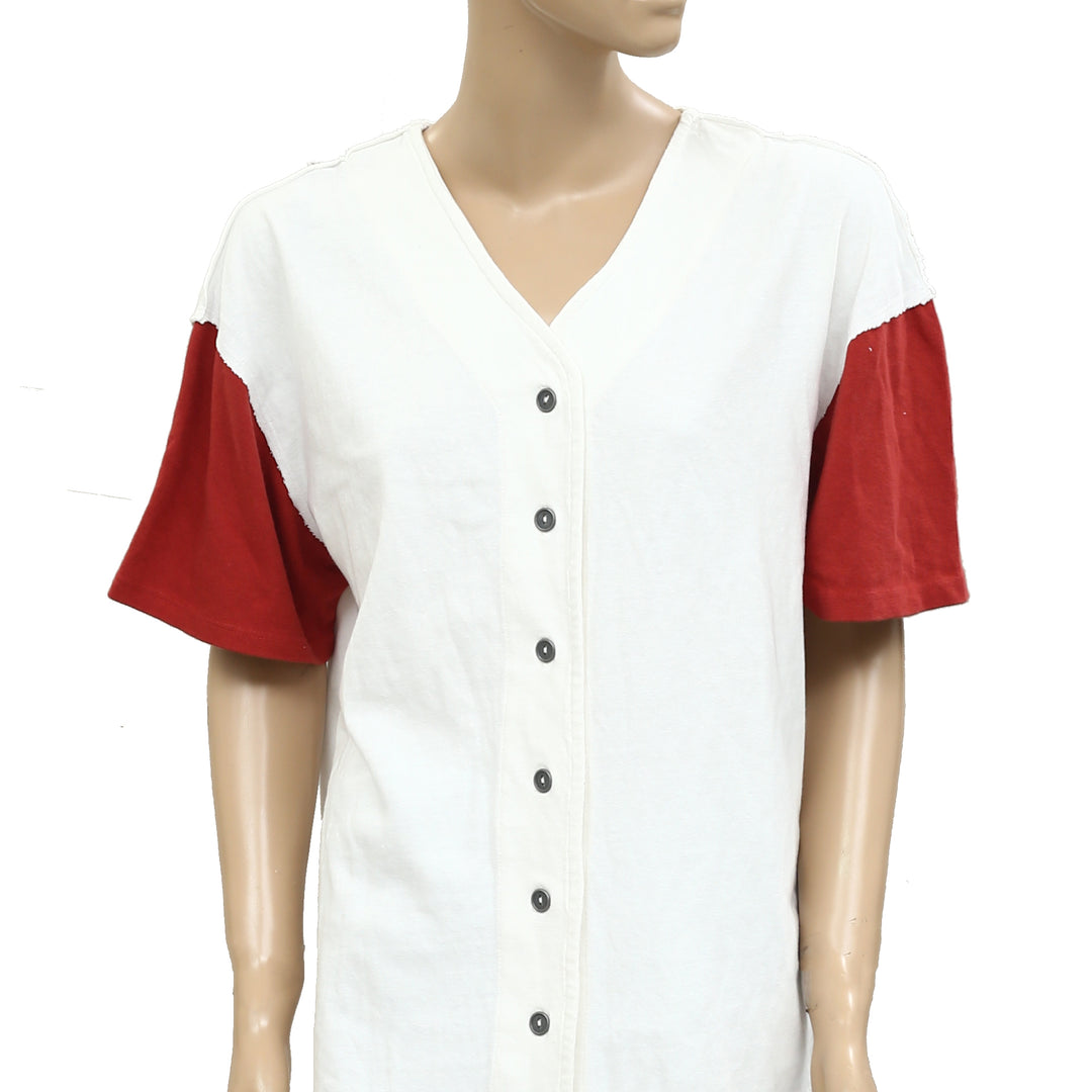 Free People We The Free Homerun Tee Shirt Top