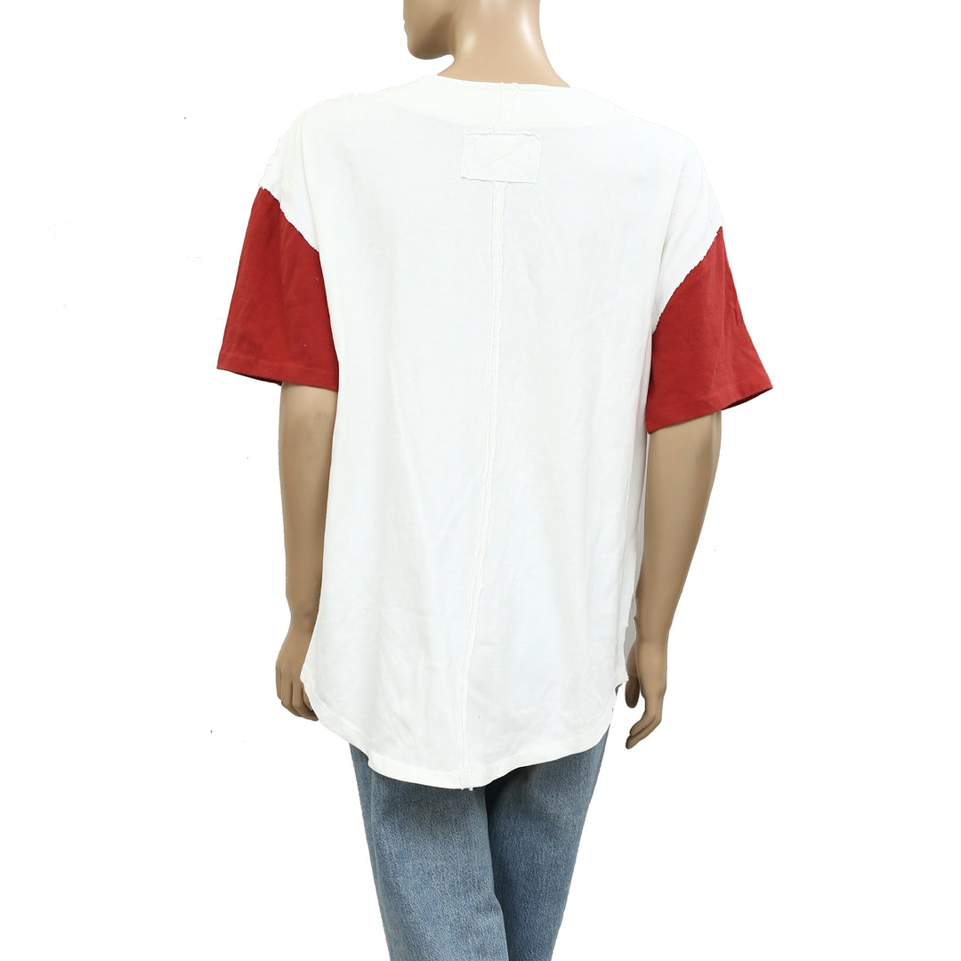 Free People We The Free Homerun Tee Shirt Top