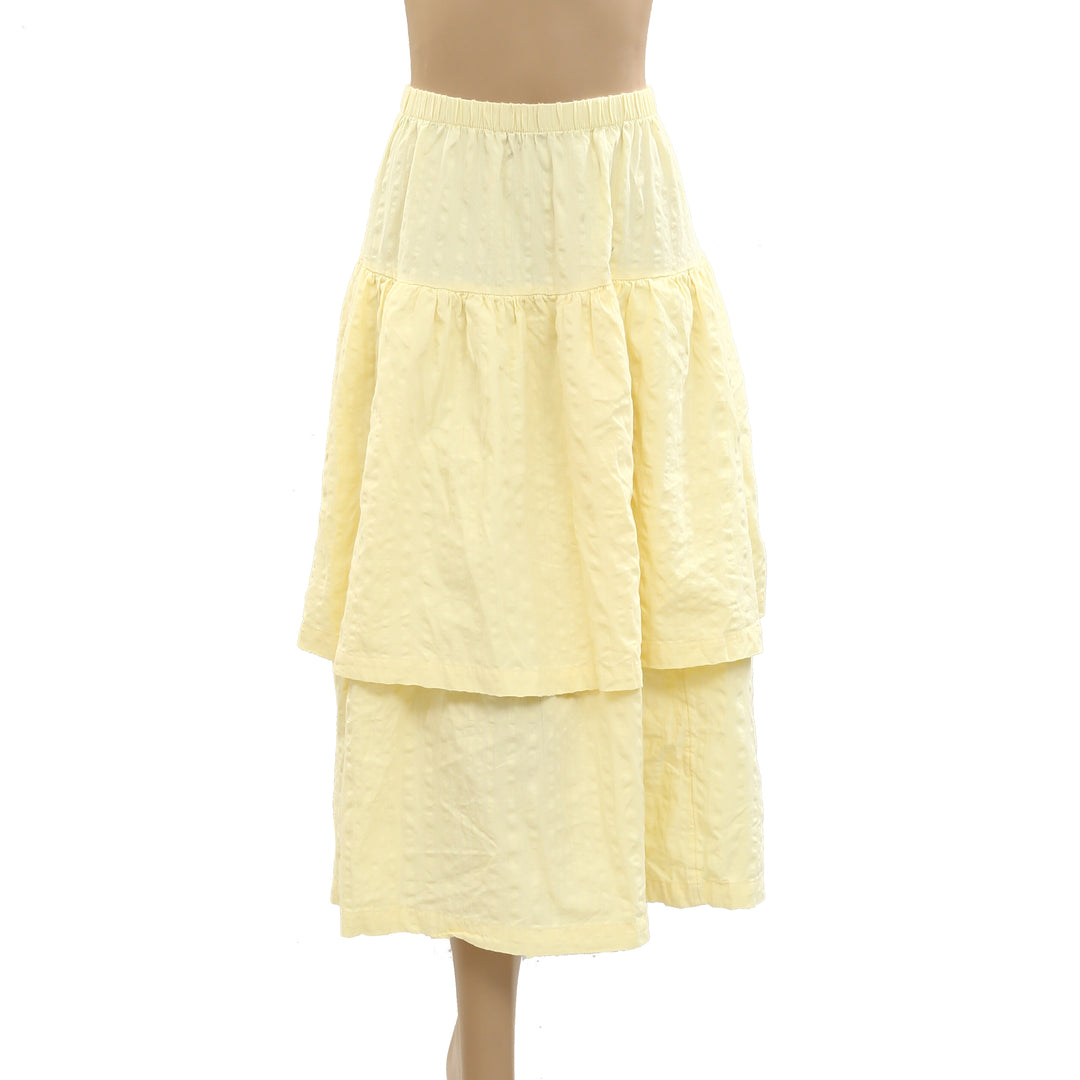 Free People Free-est Penny Seersucker Midi Skirt