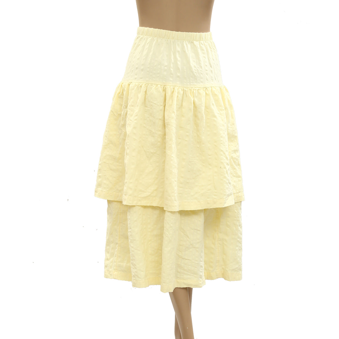 Free People Free-est Penny Seersucker Midi Skirt