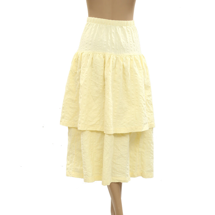 Free People Free-est Penny Seersucker Midi Skirt