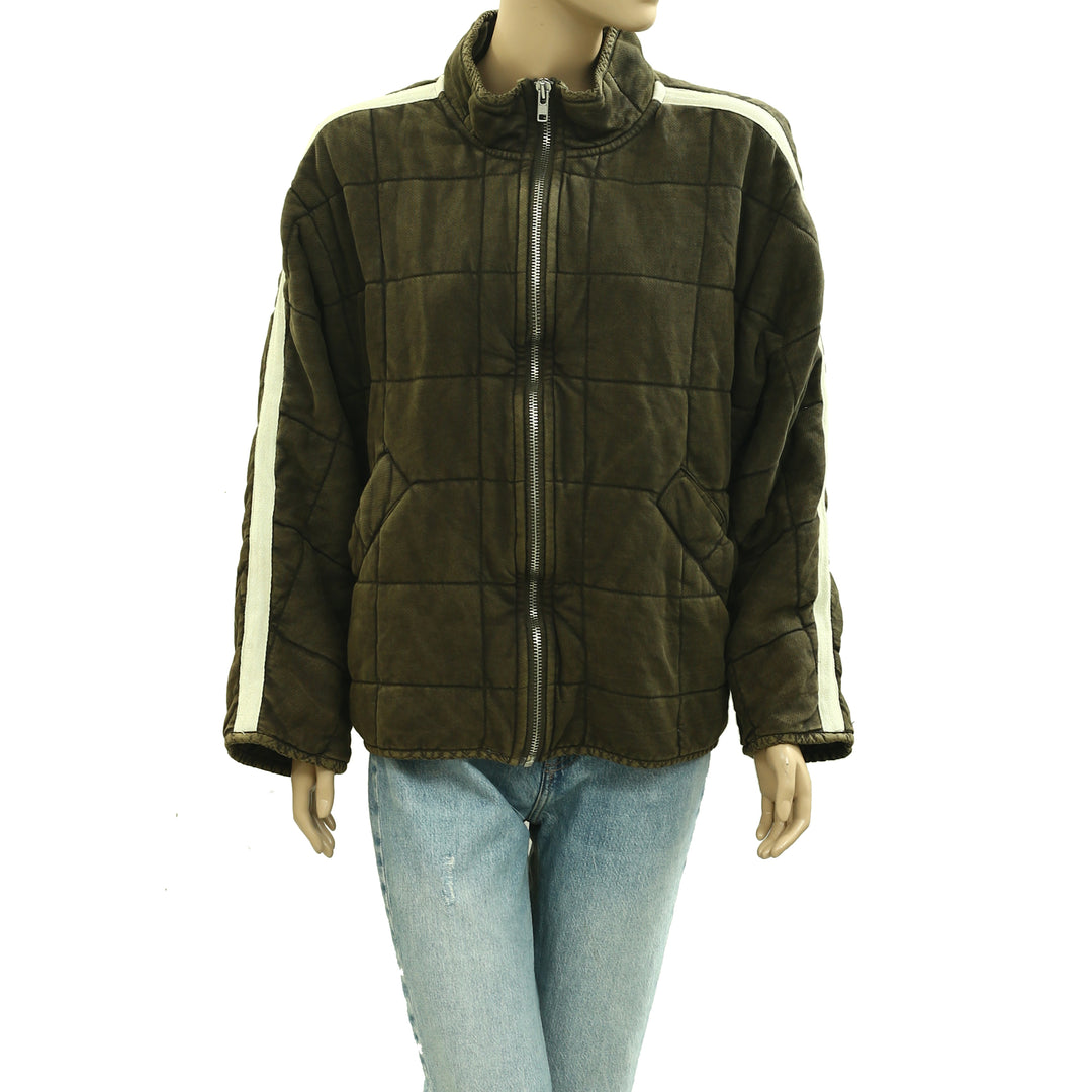 Free People Dolman Quilted Knit Jacket Top