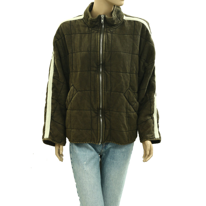 Free People Dolman Quilted Knit Jacket Top