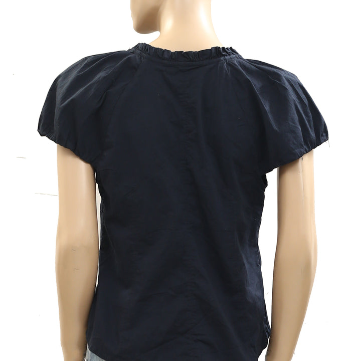 Free People Summer Short Sleeve Blouse Shirt Top