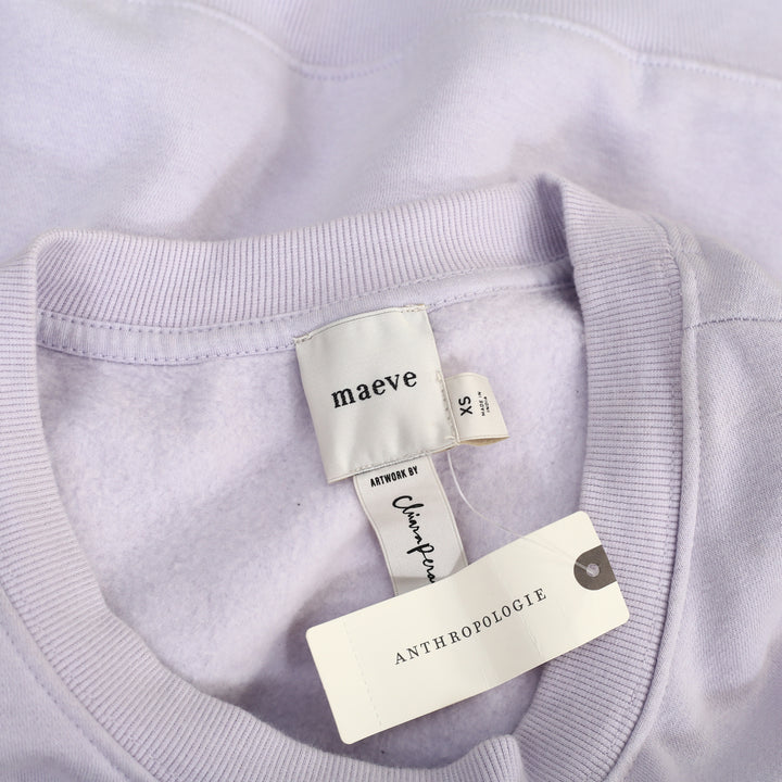 By Anthropologie Maeve Chiara Perano Heart Sweatshirt Top (Copy)