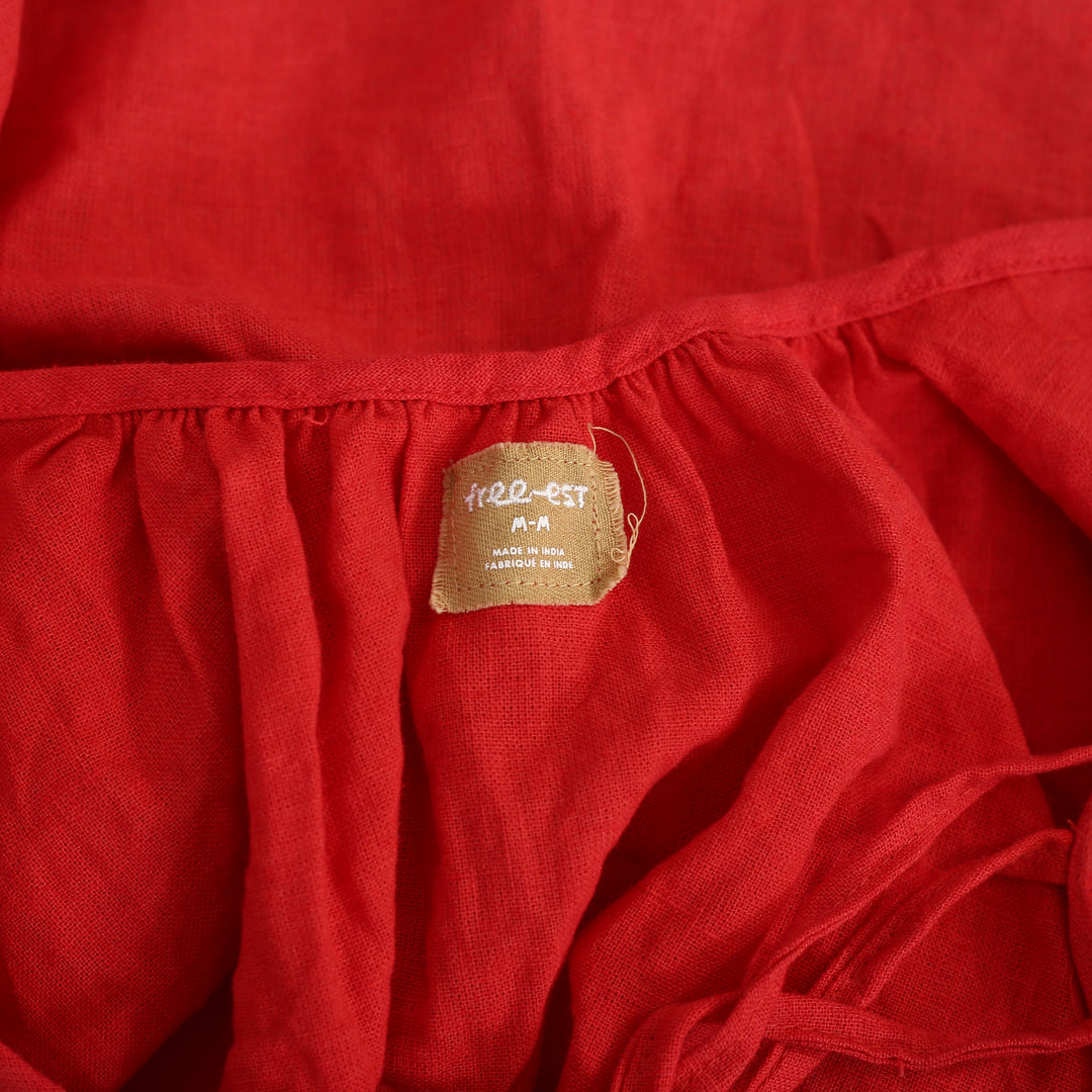 Free People Free-est Sunny Somewhere Cotton-Linen Blouse Top