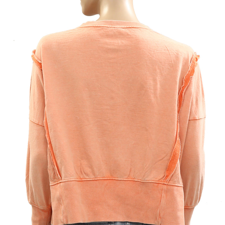 Anthropologie Pilcro Pintuck Sweatshirt Top