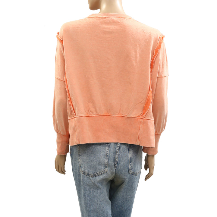 Anthropologie Pilcro Pintuck Sweatshirt Top