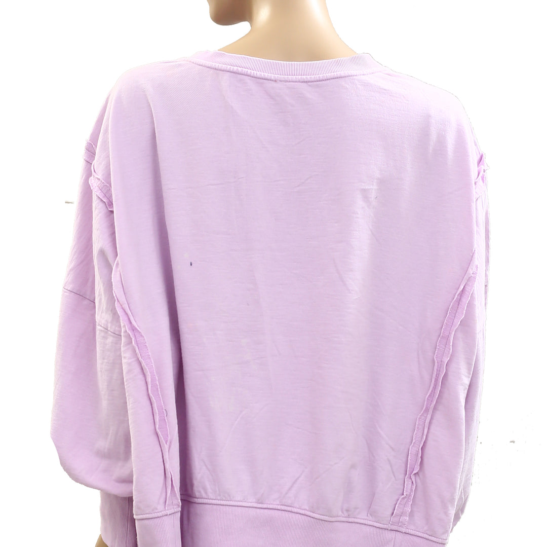 Anthropologie Pilcro Pintuck Sweatshirt Top