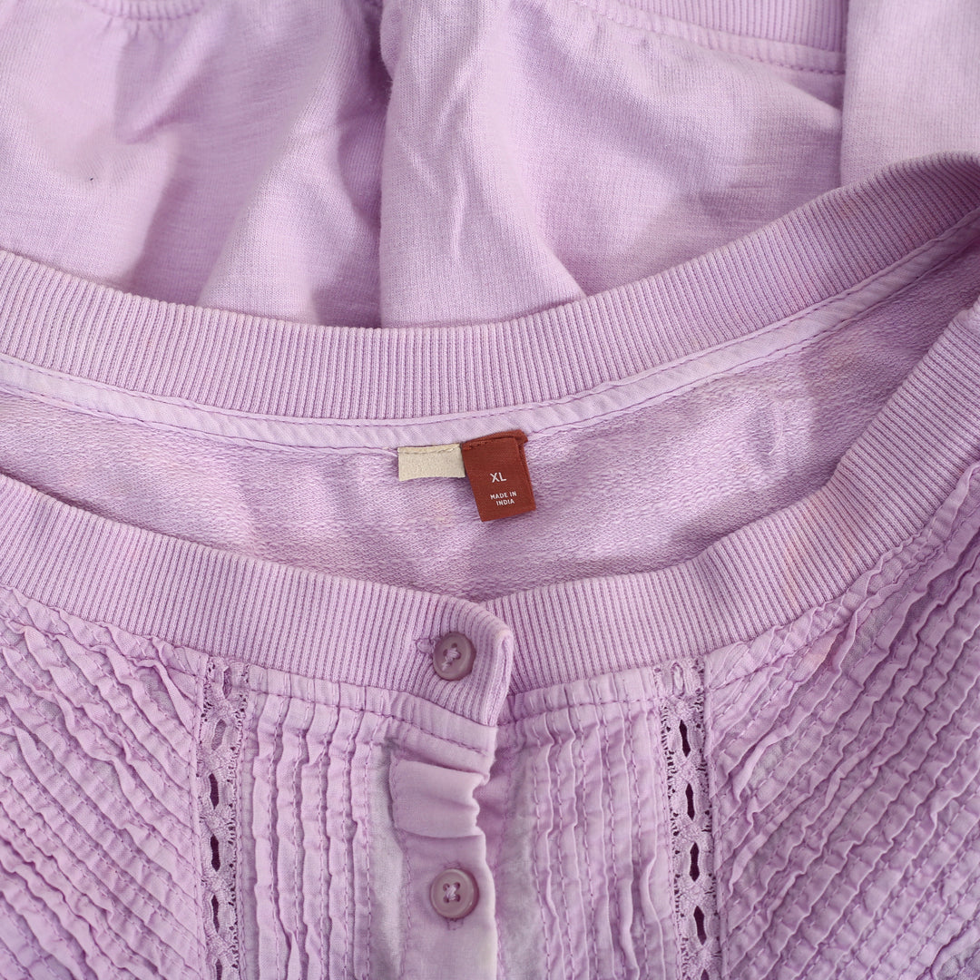 Anthropologie Pilcro Pintuck Sweatshirt Top