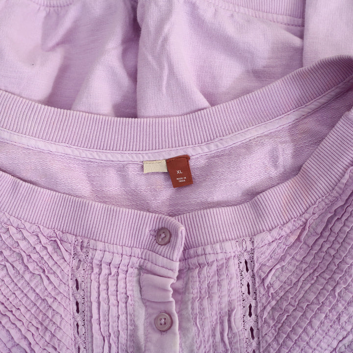 Anthropologie Pilcro Pintuck Sweatshirt Top