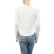 Pilcro Anthropologie Ribbed Henley Blouse Top