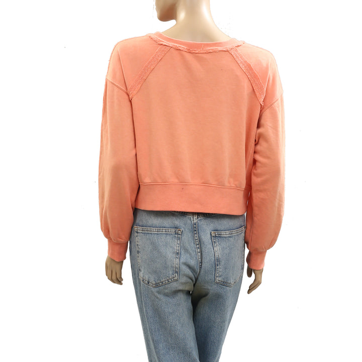 Anthropologie Daily Practice Pardon our Dust Crop Sweatshirt Top