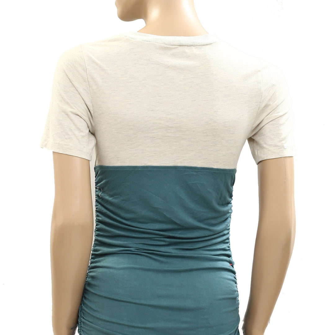 Anthropologie Daily Practice Colorblock Side-Ruched Mini Dress