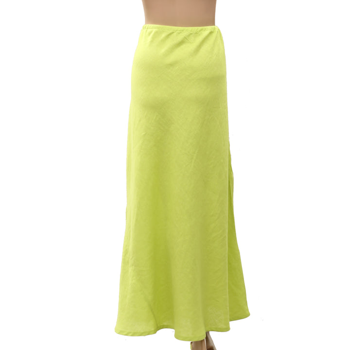 Free People Free-Est Sandshell Linen Kayla Convertible Maxi Skirt
