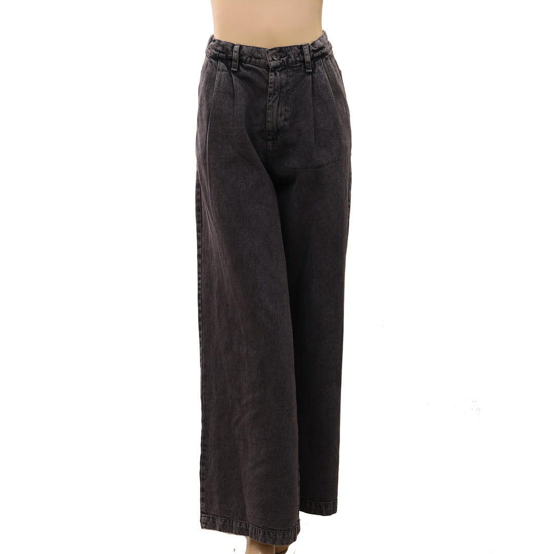 Free People Women's Denim Wide-leg Pants