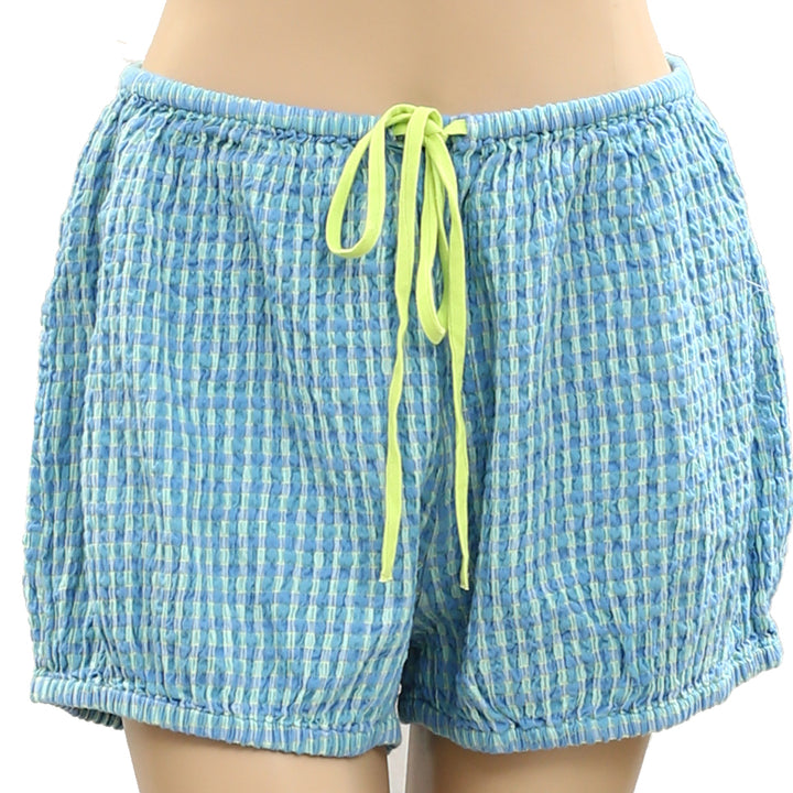 Free People Free-est Sofia Plaid Bloomer Mini Shorts