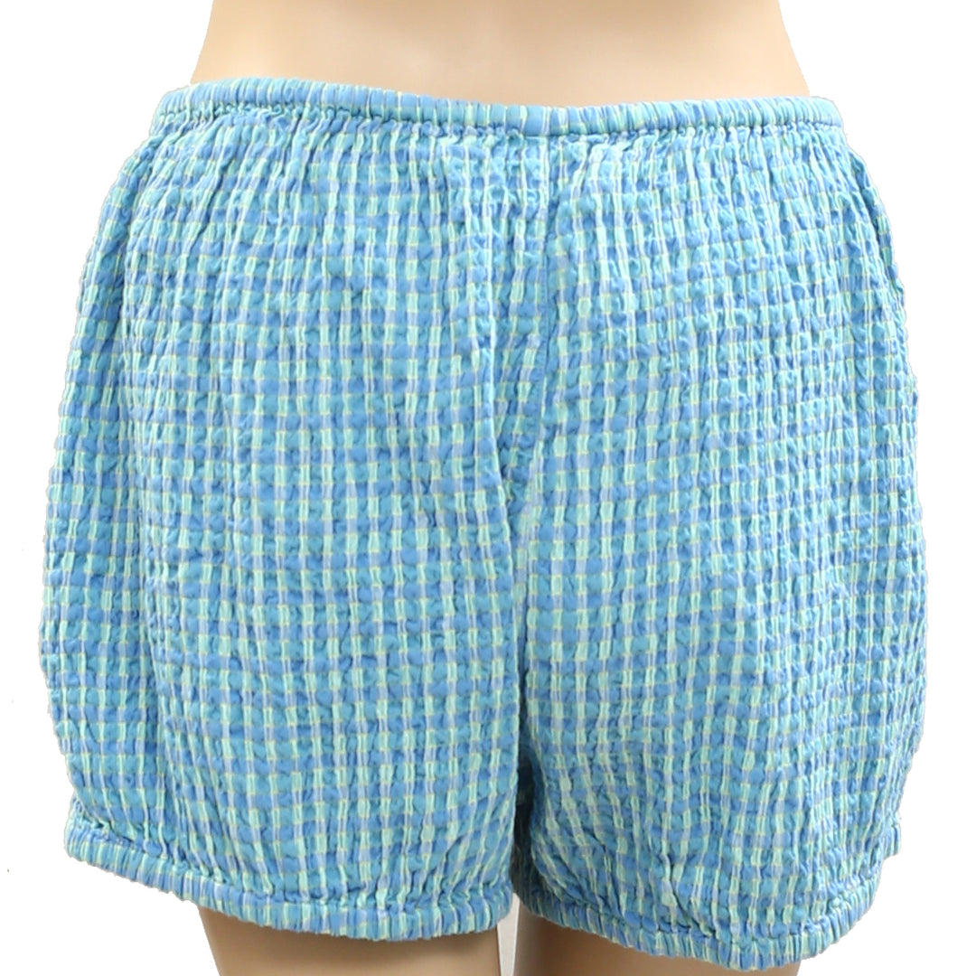 Free People Free-est Sofia Plaid Bloomer Mini Shorts