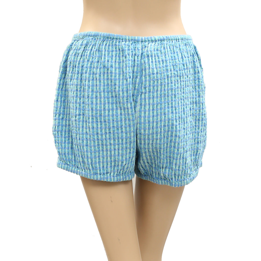 Free People Free-est Sofia Plaid Bloomer Mini Shorts