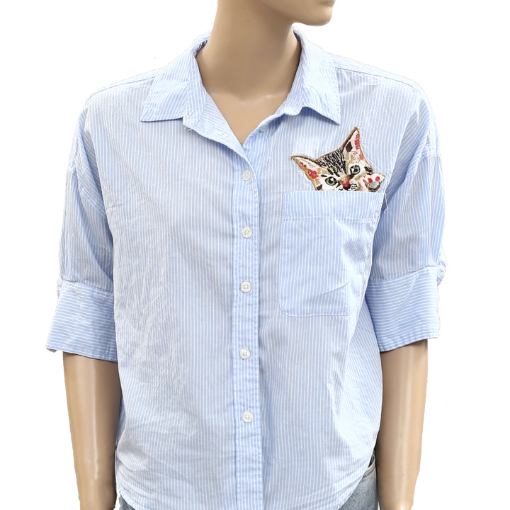Maeve Anthropologie Buttondown Shirt Blouse Top