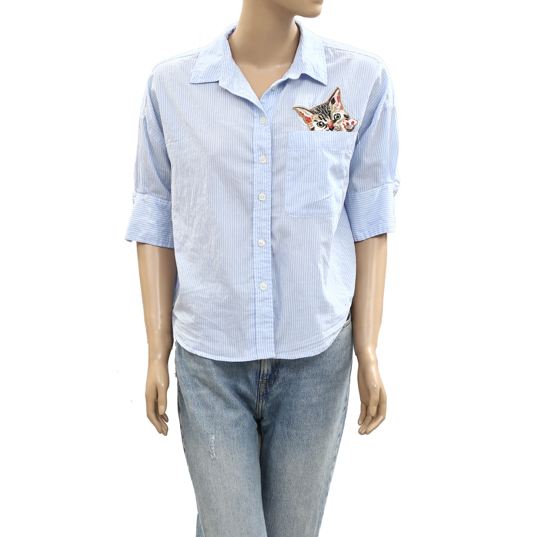 Maeve Anthropologie Buttondown Shirt Blouse Top