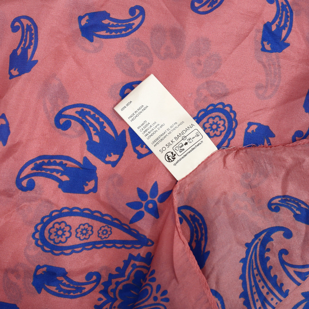 Free People So Silk Printed Bandana Scarf Tube Top Wrap Belt