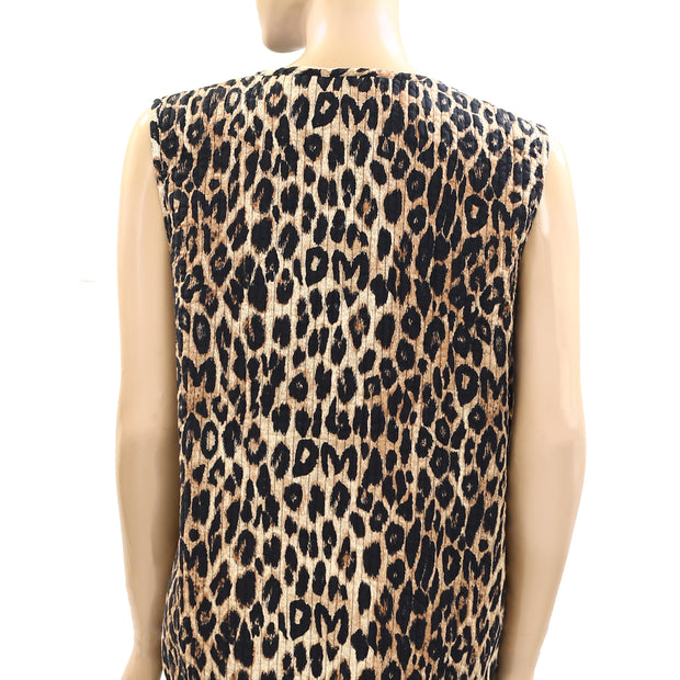 Damson Madder Tilly Leopard Vest Jacket Top