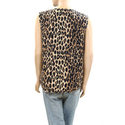 Damson Madder Tilly Leopard Vest Jacket Top