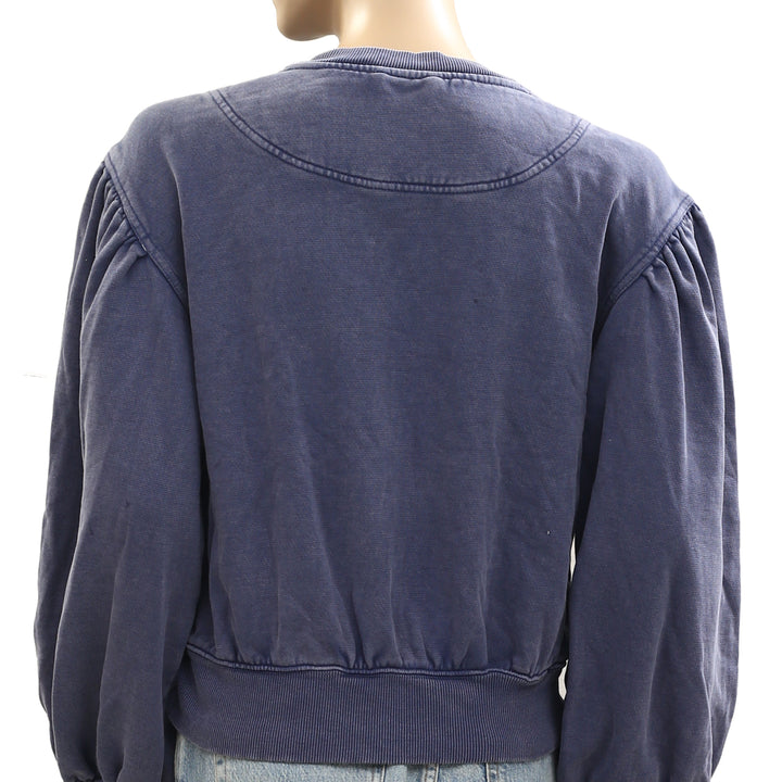 Free People Okayyy Sweatshirt Bomber Jacket Top