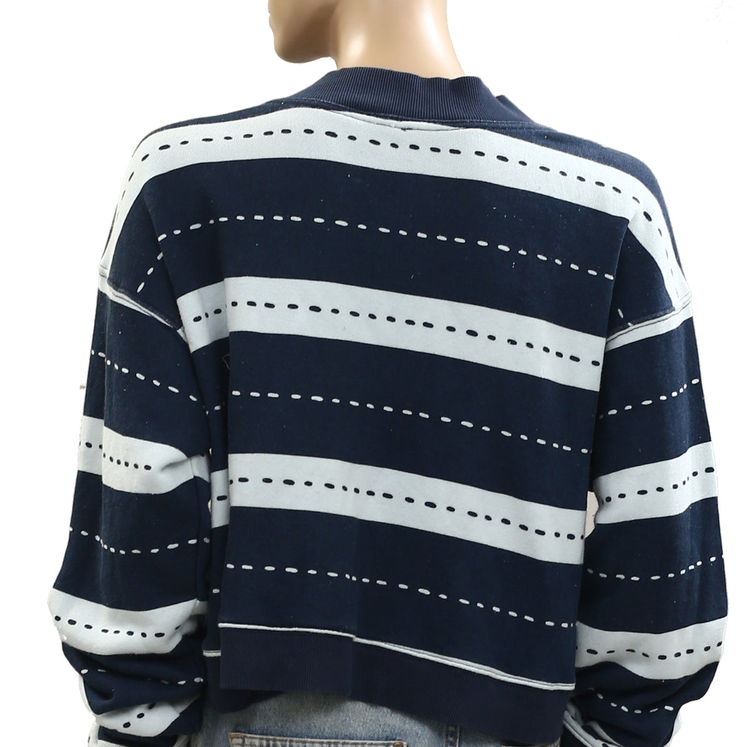 Free People Grace Printed Cardi Sweatshirt Top