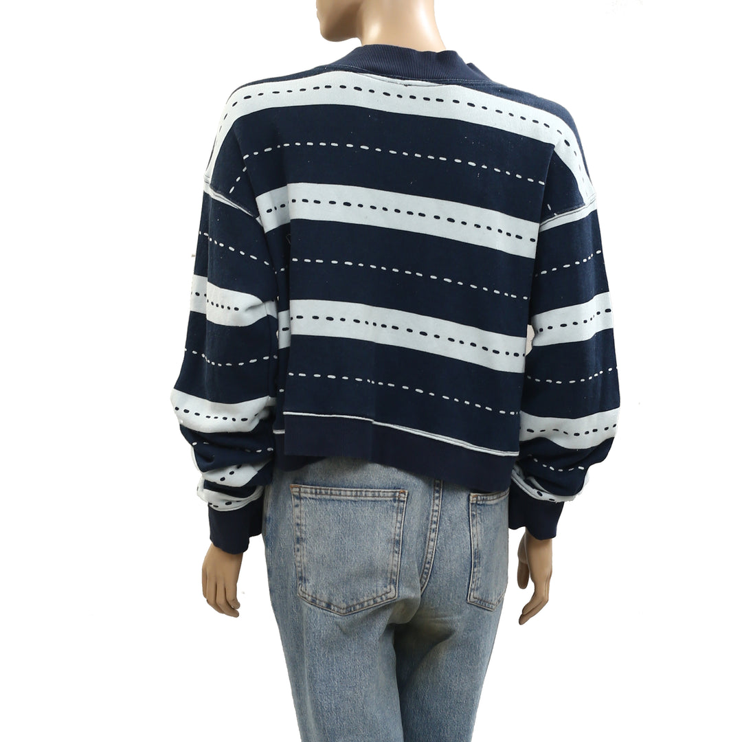 Free People Grace Printed Cardi Sweatshirt Top