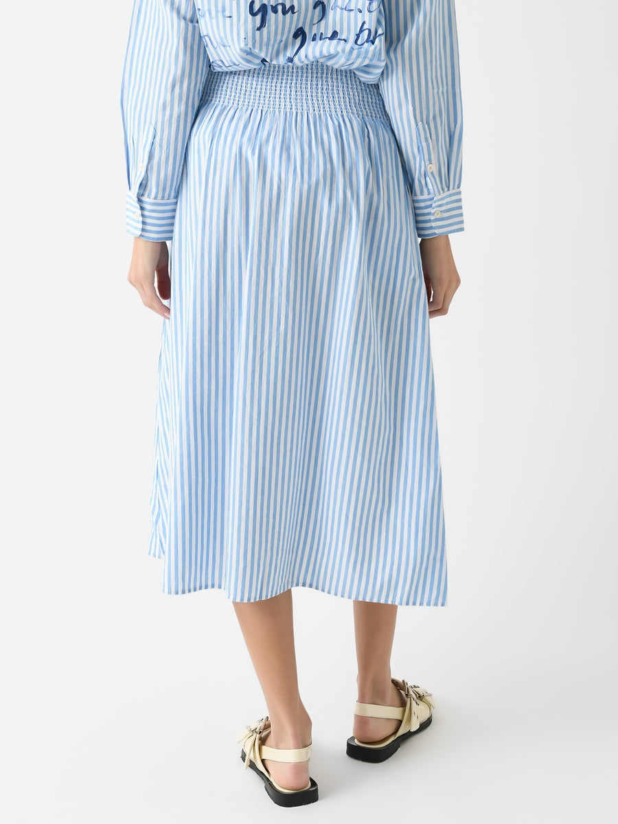Kerri Rosenthal Martin Cabana Striped Print Midi Skirt