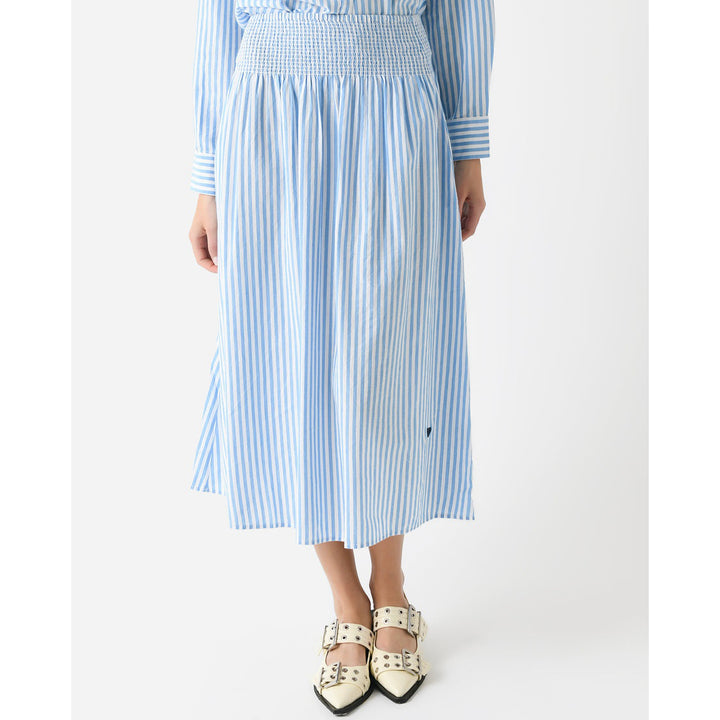 Kerri Rosenthal Martin Cabana Striped Print Midi Skirt