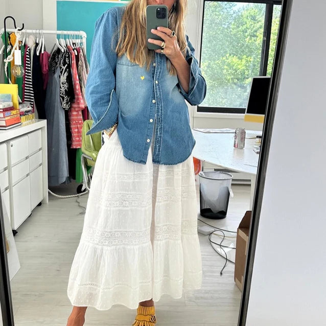 Kerri Rosenthal Vacance Midi Skirt