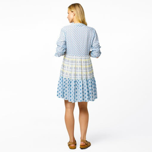 Kerri Rosenthal Emily Print Mix Mini Dress