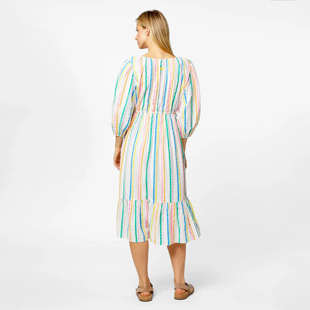 Kerri Rosenthal Harbor Stripe Midi Dress