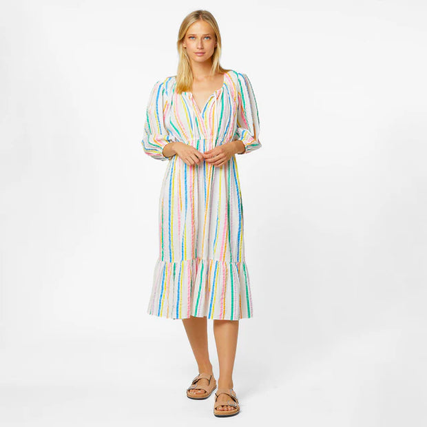 Kerri Rosenthal Harbor Stripe Midi Dress