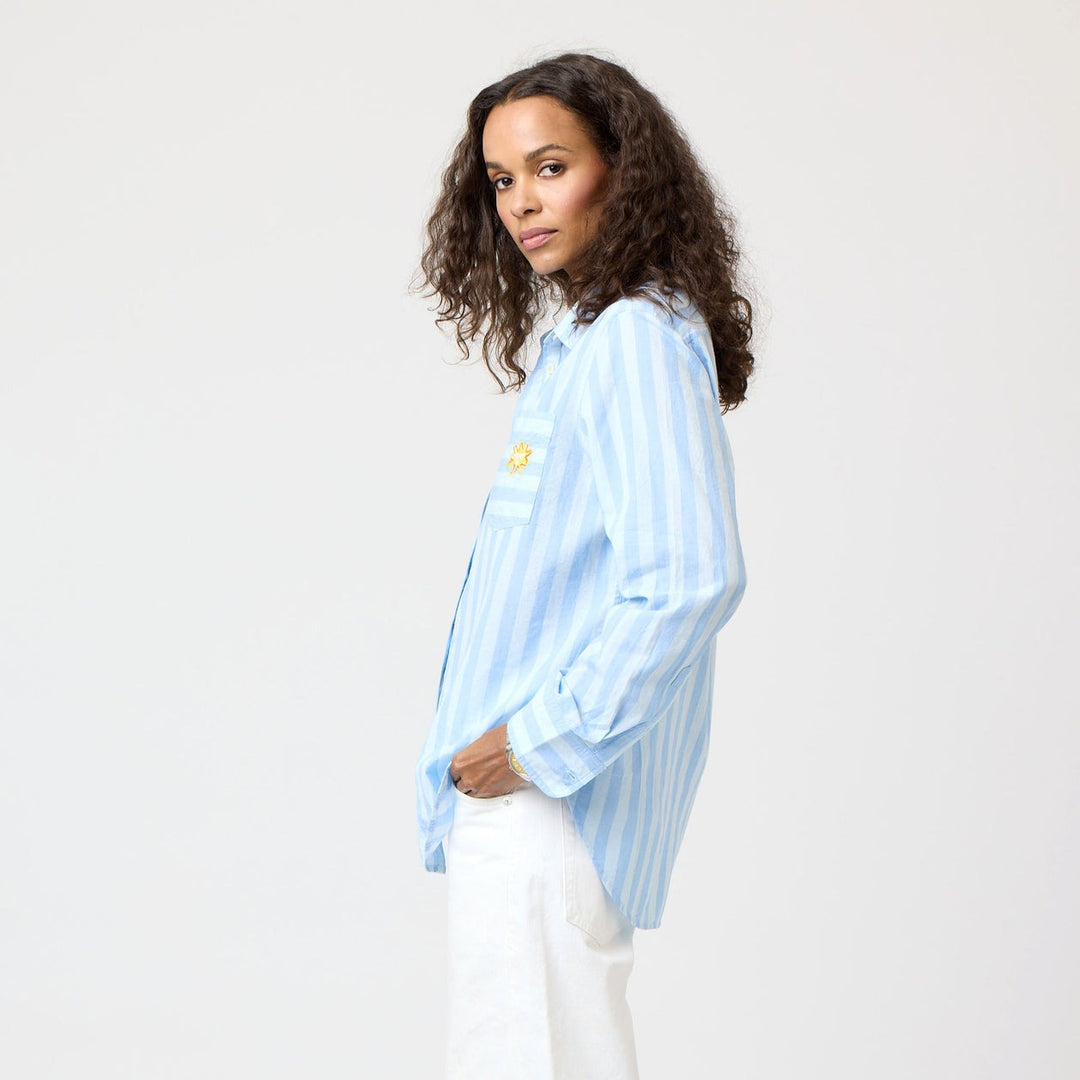 Kerri Rosenthal Mia Stripe Positano Shirt Top