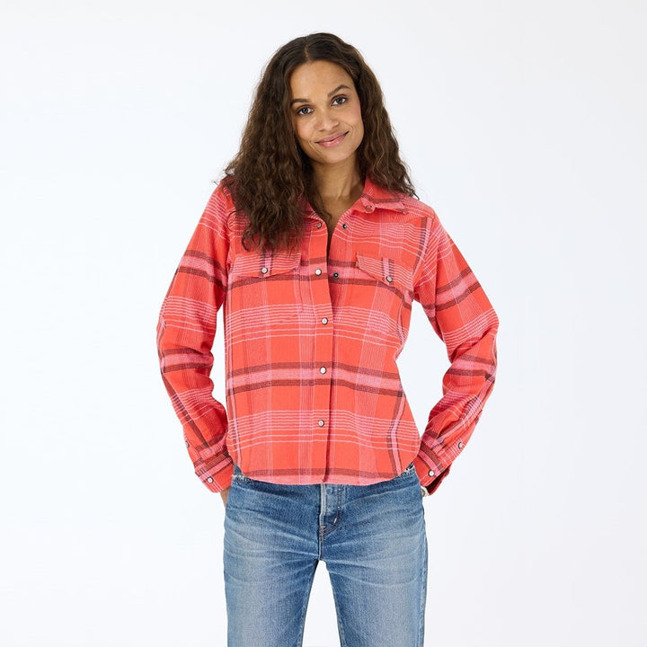 Kerri Rosenthal Pia Western Flannel Plaid Shirt Top