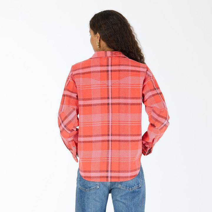 Kerri Rosenthal Pia Western Flannel Plaid Shirt Top