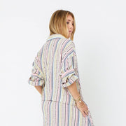 Kerri Rosenthal Sherri Stripe Shirt Blouse Top