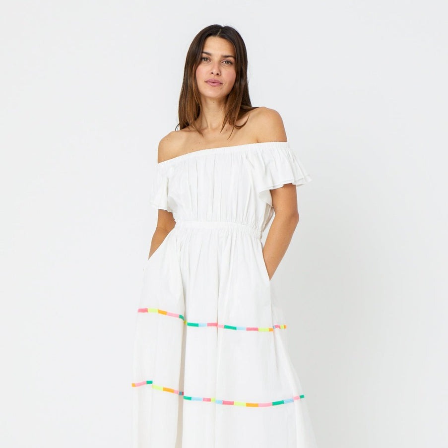 Kerri Rosenthal Tailor Embroidered Midi Dress