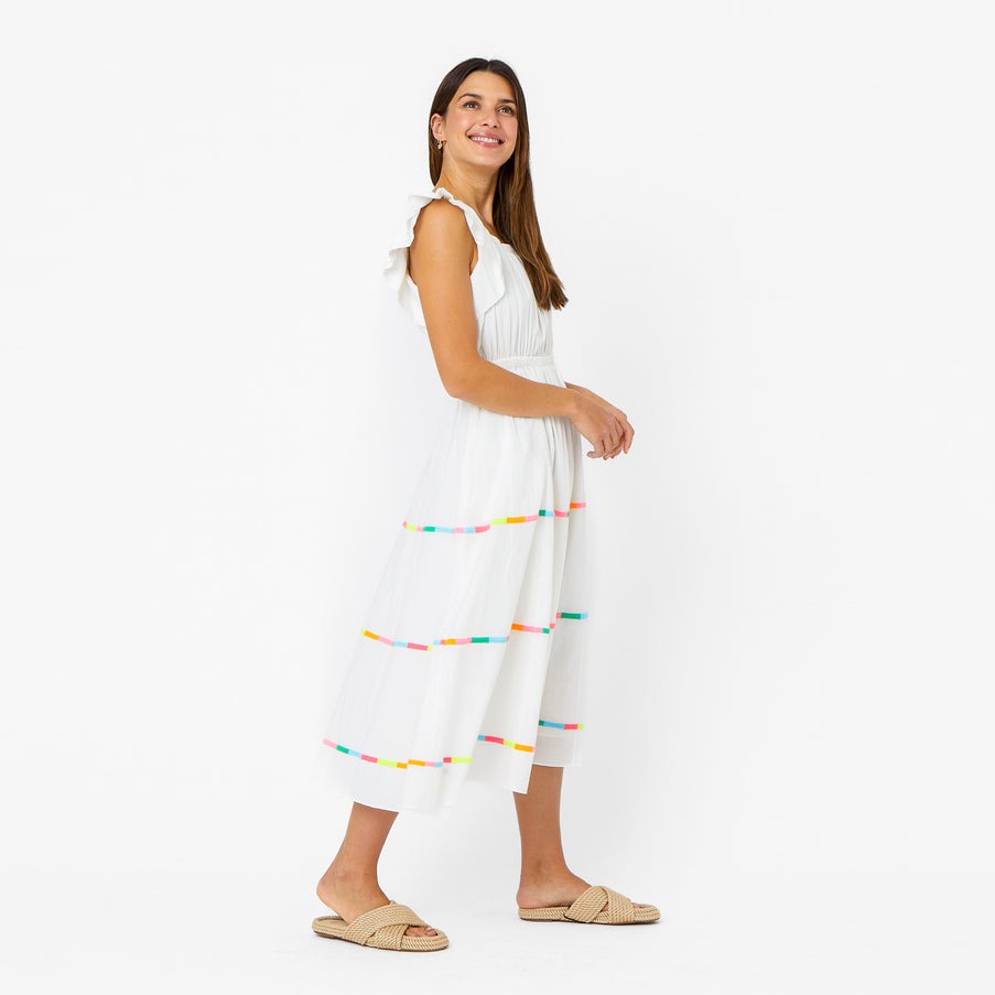 Kerri Rosenthal Tailor Embroidered Midi Dress