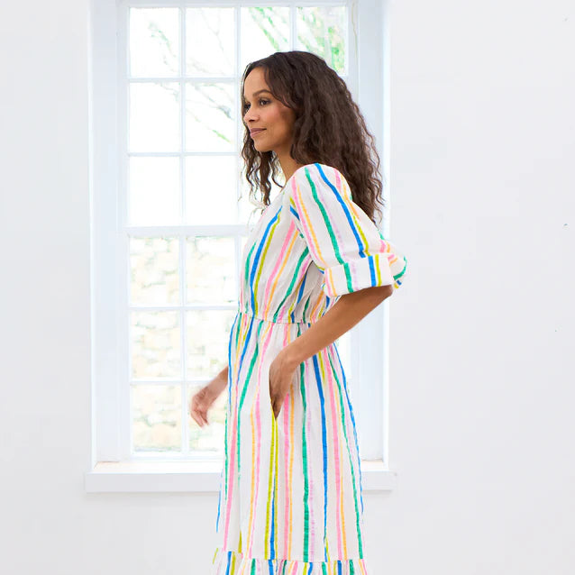 Kerri Rosenthal Harbor Stripe Midi Dress