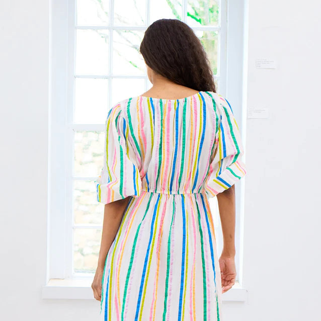 Kerri Rosenthal Harbor Stripe Midi Dress