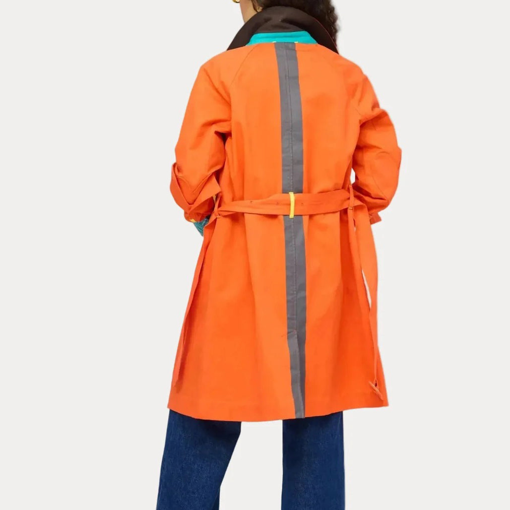 Kerri Rosenthal Color Washed Trench Coat Jacket