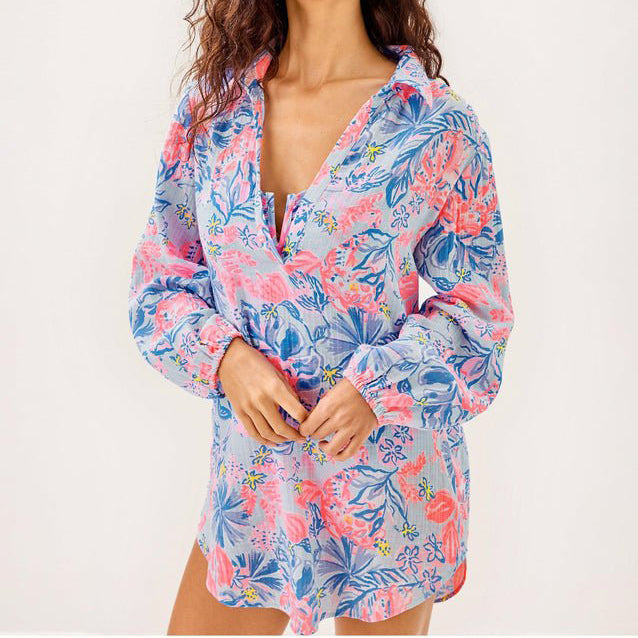 Lilly Pulitzer Kique Long Sleeve Cover-Up